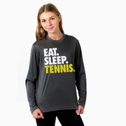 Tennis Long Sleeve Performance Tee - Eat. Sleep. Tennis.