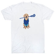 Guys Lacrosse Short Sleeve T-Shirt - Laxer the Lacrosse Dog