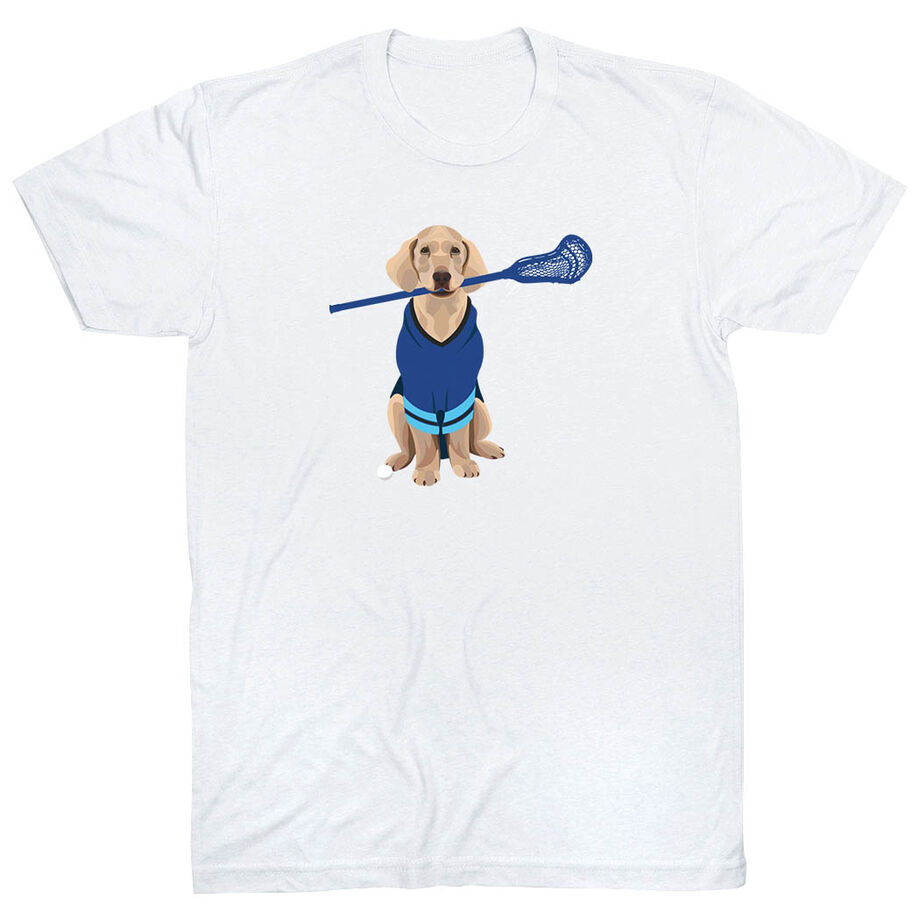 Guys Lacrosse Short Sleeve T-Shirt - Laxer the Lacrosse Dog