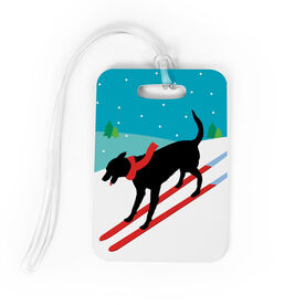 Skiing Bag/Luggage Tag - Vintage Dog