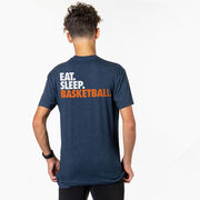 Basketball Short Sleeve T-Shirt - Eat. Sleep. Basketball. (Back Design)