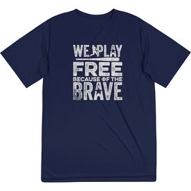 Baseball Short Sleeve Performance Tee - Because Of The Brave Baseball