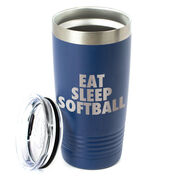 Softball 20 oz. Double Insulated Tumbler - Eat Sleep Softball