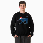 Hockey Crewneck Sweatshirt - Santa Hockey Dog