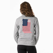 Hockey Tshirt Long Sleeve - American Flag (Back Design)