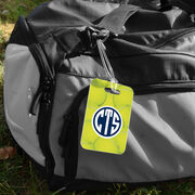 Tennis Bag/Luggage Tag - Monogrammed Tennis Ball Background