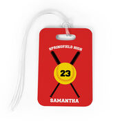 Softball Bag/Luggage Tag - Personalized Team Crossed Bats