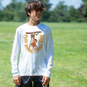 Guys Lacrosse Long Sleeve Performance Tee - Play Hard, Chill Easy