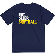 Softball Short Sleeve Performance Tee - Eat. Sleep. Softball.