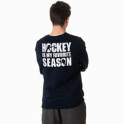 Hockey Crewneck Sweatshirt - Hockey Is My Favorite Season (Back Design)