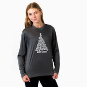 Lacrosse Long Sleeve Performance Tee - Merry Laxmas Tree