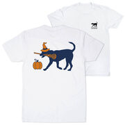Girls Lacrosse Short Sleeve T-Shirt - Lula Witch Dog (Back Design)