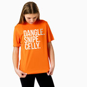 Hockey Short Sleeve Performance Tee - Dangle Snipe Celly Words