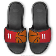 Basketball Repwell&reg; Sandal Straps - Ball and Number Reflected