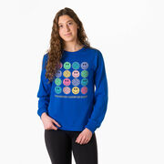 Volleyball Tshirt Long Sleeve - Volleyball Makes Me Happy