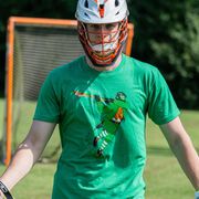 Guys Lacrosse Short Sleeve T-Shirt - Lacrosse Leprechaun