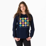 Softball Tshirt Long Sleeve - Softball Makes Me Happy