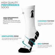 Hockey Woven Mid-Calf Socks - Hockey Dog