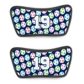Soccer Repwell&reg; Sandal Straps - Personalized Soccer Balls Colorful