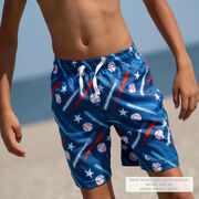 Baseball Swim Trunks - All American