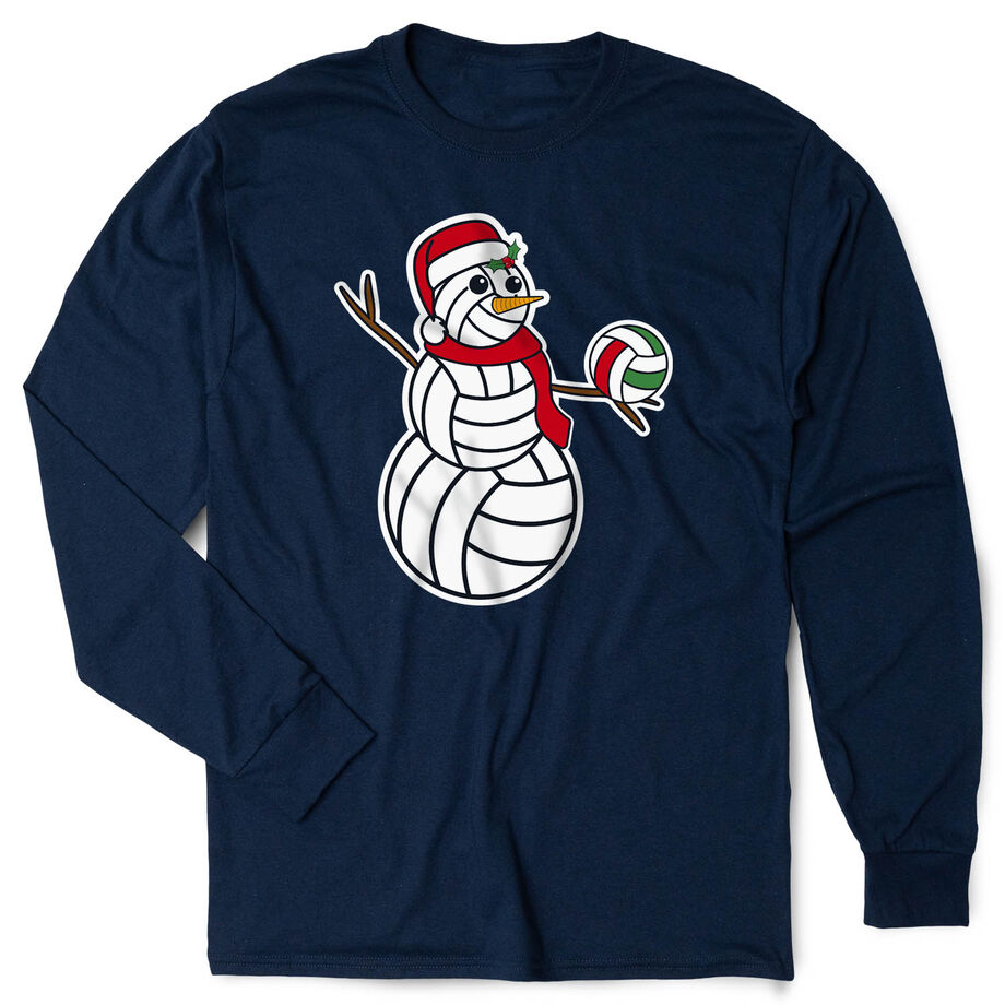 Volleyball Tshirt Long Sleeve - Serving Holiday Cheer