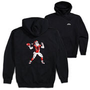 Football Hooded Sweatshirt - Touchdown Santa (Back Design)