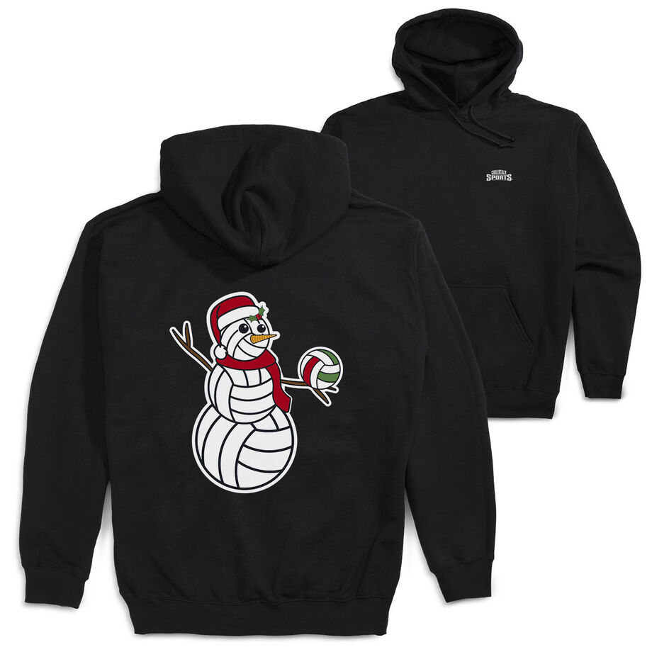 Volleyball Hooded Sweatshirt - Serving Holiday Cheer (Back Design) 