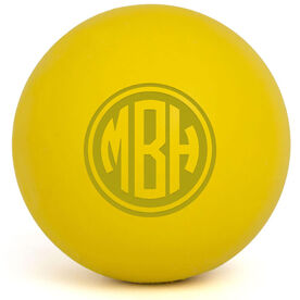 Personalized Engraved Lacrosse Ball Monogram (Yellow Ball)