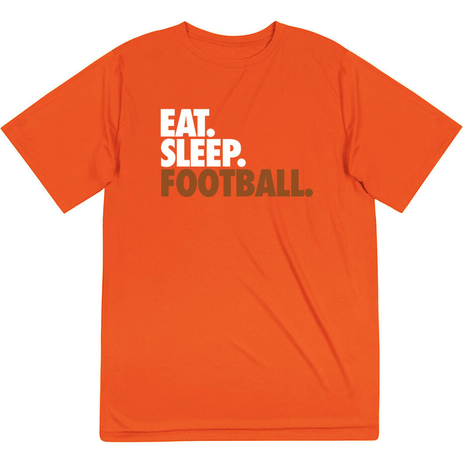 Football Short Sleeve Performance Tee - Eat. Sleep. Football.