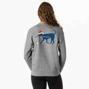 Hockey Crewneck Sweatshirt - Santa Hockey Dog (Back Design)