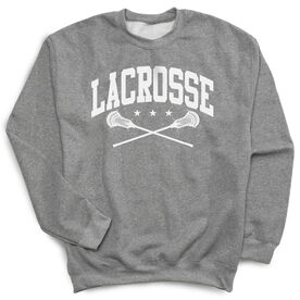 Guys Lacrosse Crewneck Sweatshirt - Lacrosse Crossed Sticks