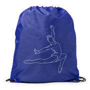 Gymnastics Drawstring Backpack - Gymnast Sketch