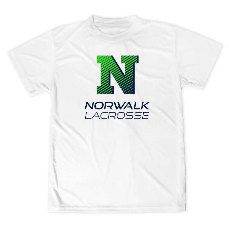 Lacrosse Short Sleeve Velocitee Performance Shirt - Norwalk - White