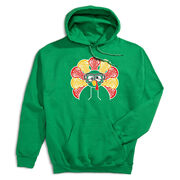 Girls Lacrosse Hooded Sweatshirt - Goofy Turkey Player