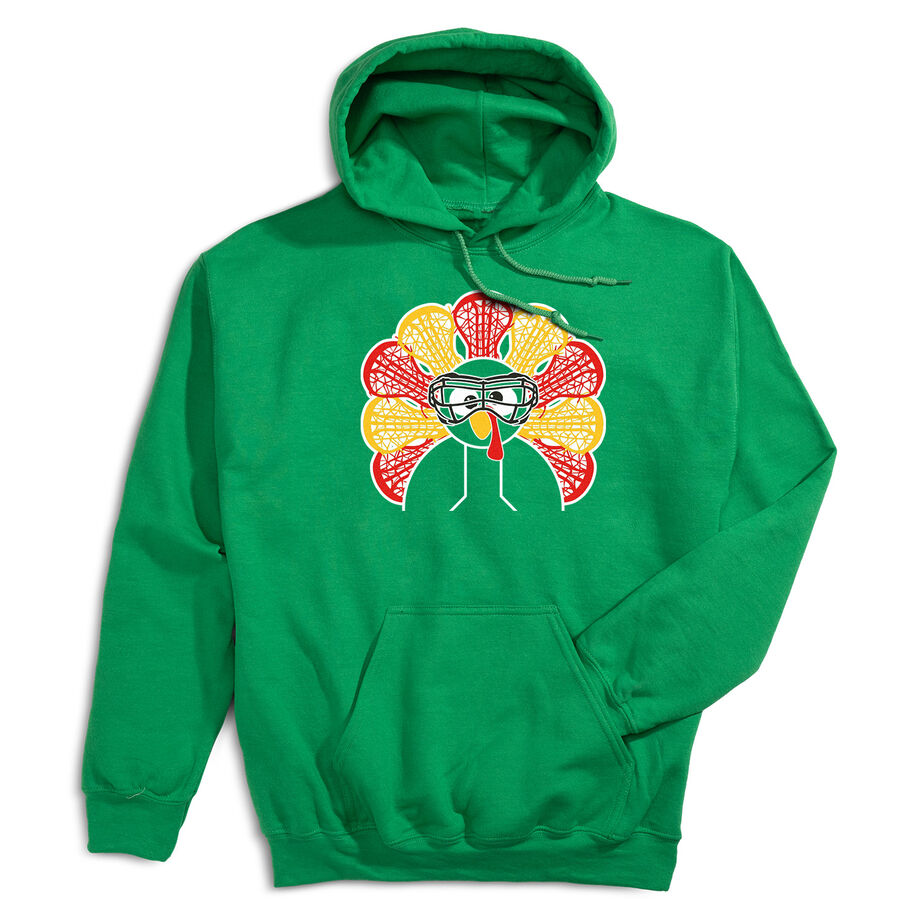Girls Lacrosse Hooded Sweatshirt - Goofy Turkey Player