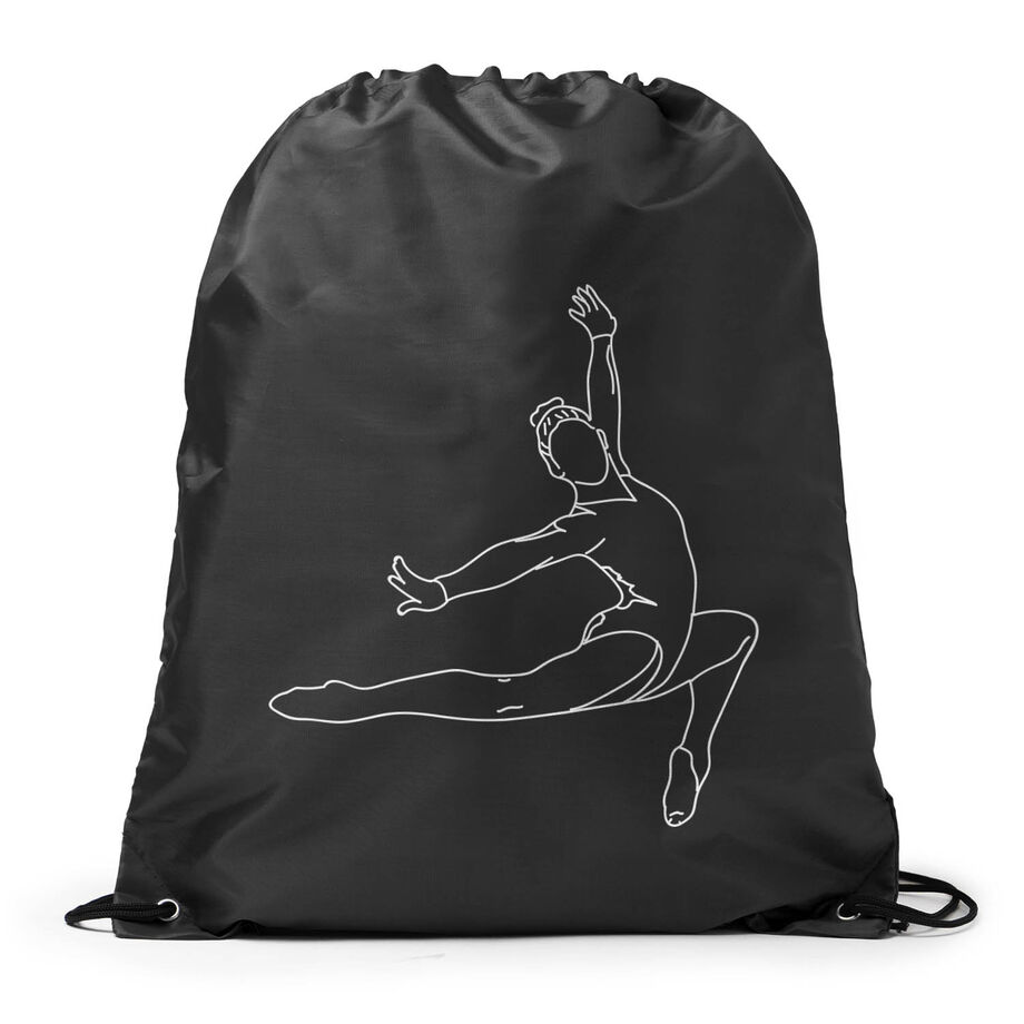 Gymnastics Drawstring Backpack - Gymnast Sketch