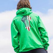 Guys Lacrosse Hooded Sweatshirt - Patriotic Stick (Back Design)