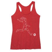 Soccer Women's Everyday Tank Top - Soccer Girl Player Sketch