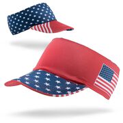 Running Comfort Performance Visor - Red, White & Blue