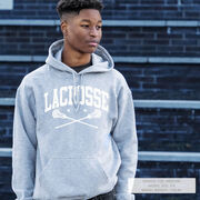 Guys Lacrosse Hooded Sweatshirt - Crossed Sticks