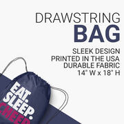 Cheerleading Drawstring Backpack Eat. Sleep. Cheer.