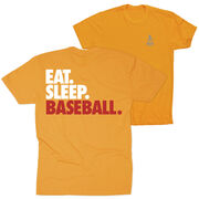 Baseball Short Sleeve T-Shirt - Eat. Sleep. Baseball. (Back Design)