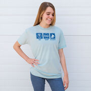 Figure Skating Tshirt Short Sleeve Eat Sleep Ice Skate