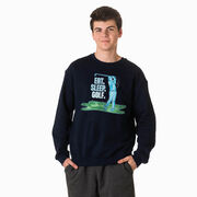 Golf Crewneck Sweatshirt - Eat. Sleep. Golf