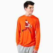 Baseball Long Sleeve Performance Tee - Home Run Santa