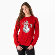Volleyball Tshirt Long Sleeve - Serving Holiday Cheer