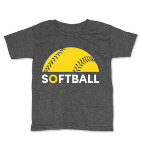 Softball Toddler Short Sleeve Shirt - Modern Softball
