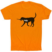 Guys Lacrosse Short Sleeve T-Shirt - Max The Lax Dog