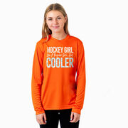 Hockey Long Sleeve Performance Tee - Hockey Girls Are Cooler