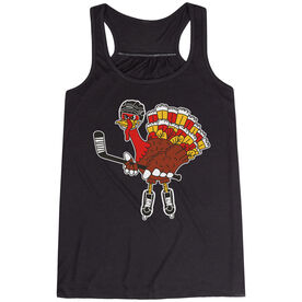 Hockey Women's Flowy Racerback Tank Top - Hockey Top Shelf Turkey Tom